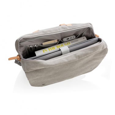 Logo trade business gifts image of: Canvas laptop bag PVC free